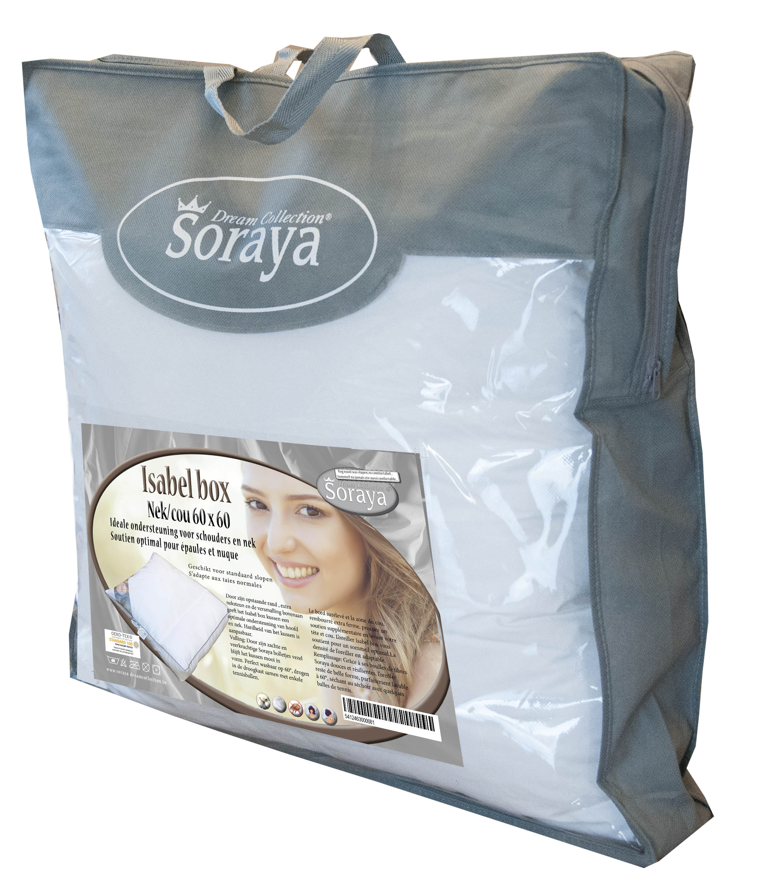 Kussen Isabel Box Neck 60x60 cm