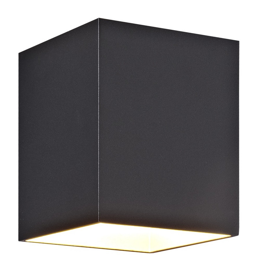 Fantasia Nidum Wandlicht Vierkant Mat Zwart/Goud G9