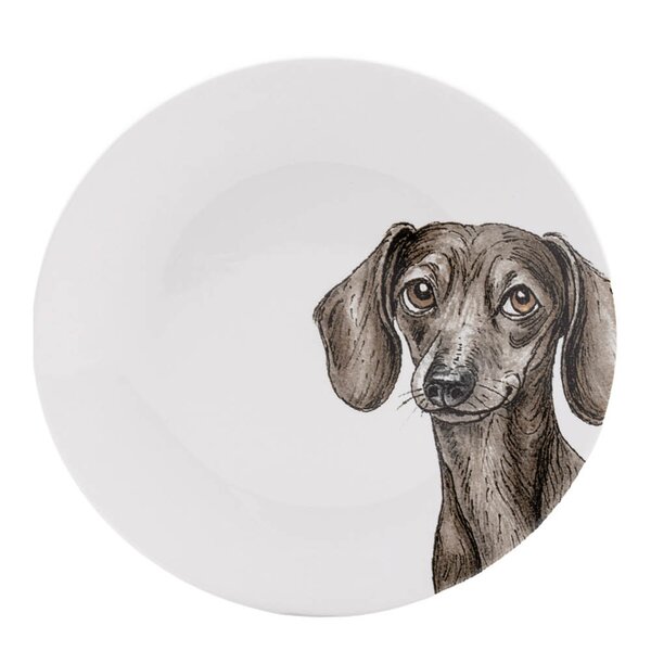 Sögne Plat Bord Moments of Calm 21cm Hond - Porselein