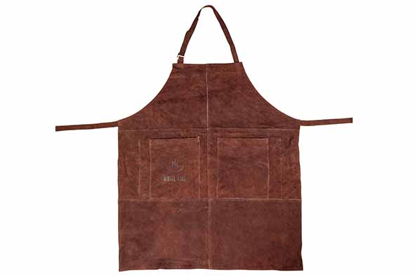 White Fire Keukenschort Leder 77x66 cm Bruin - BBQ