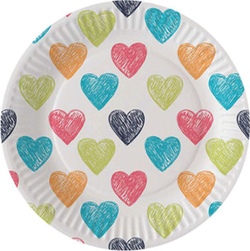 Perla Festa Bord Composteerbaar Karton Sketch 18cm - 8 stuks