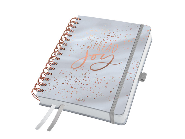 Sigel Agenda 2026 Jolie Inspire A5 1week/2pag Spiraal Glitter Joy Elastiek