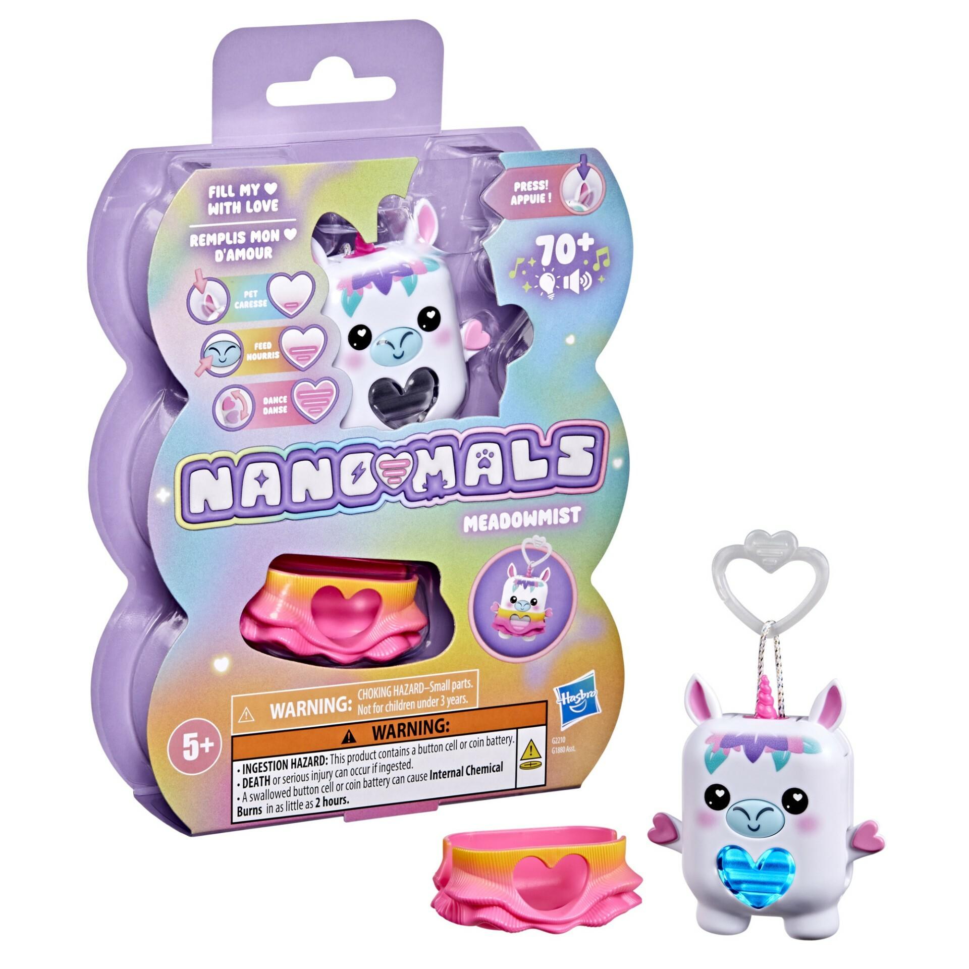 Nanomals - Meadowmist wit - Interactieve pets die liefde nodig hebben.