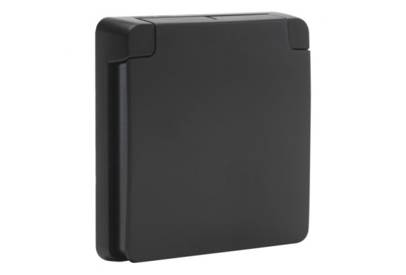 Niko Hydro Aanpaskader met deksel Zwart voor 45x45mm functies