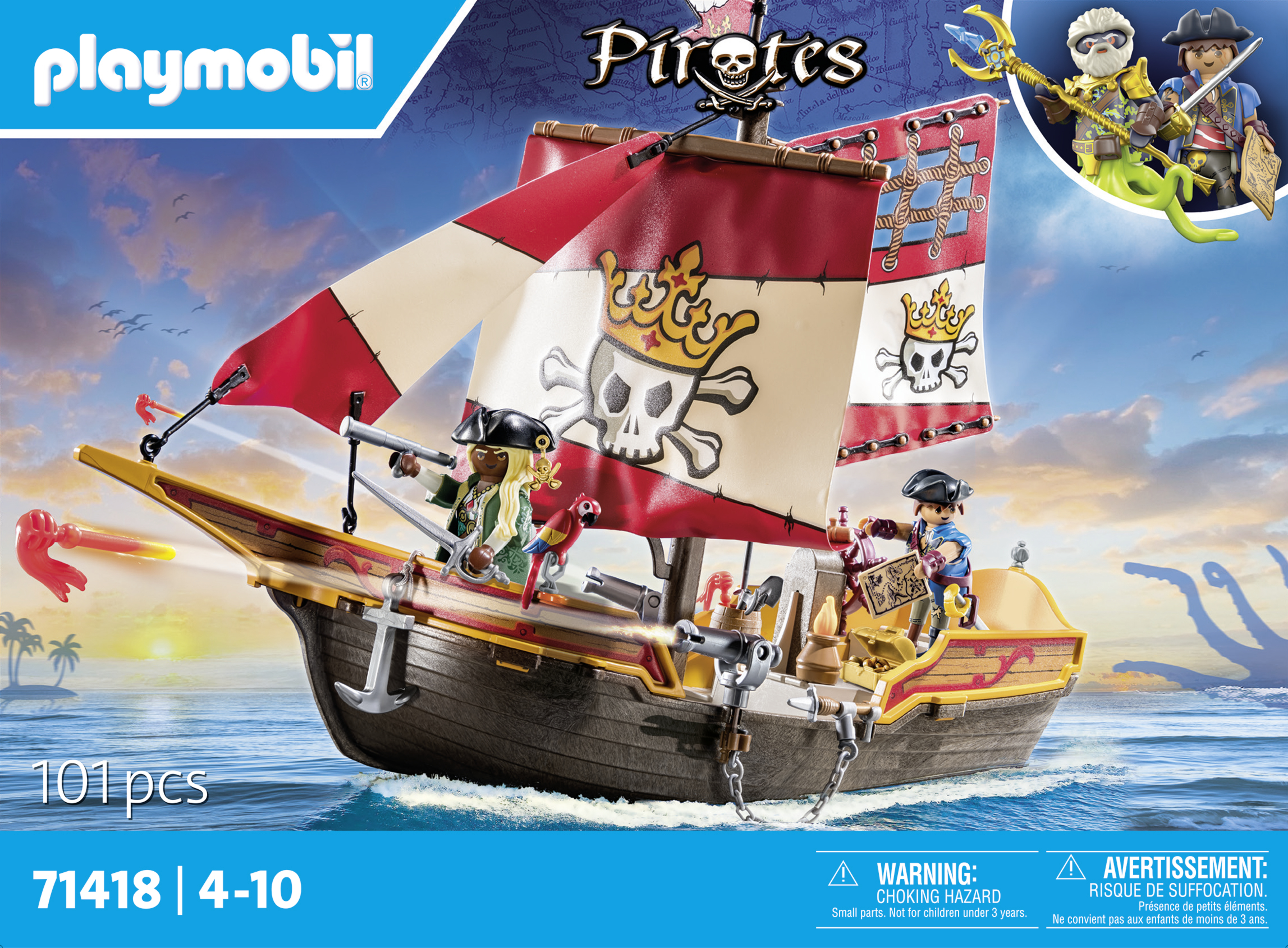 Playmobil Pirates 71418 Klein Piratenschip