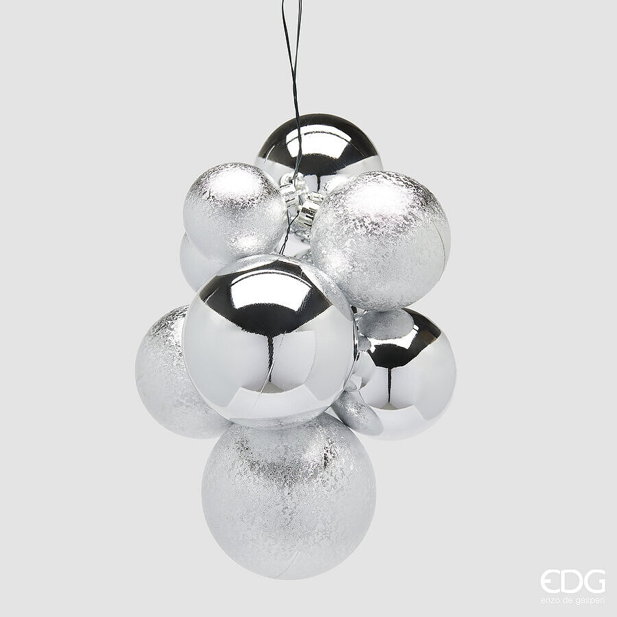EDG Kerstballenbundel PLC Zilver 10 stuks