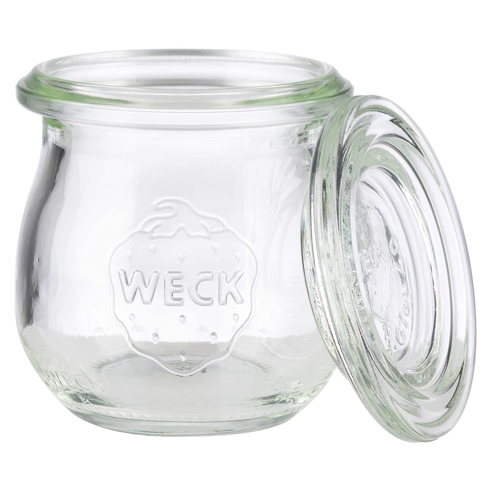Weck Steriliseerbokaal 200 ml Set 8 stuks - met Clips & Ringen - Tulpmodel