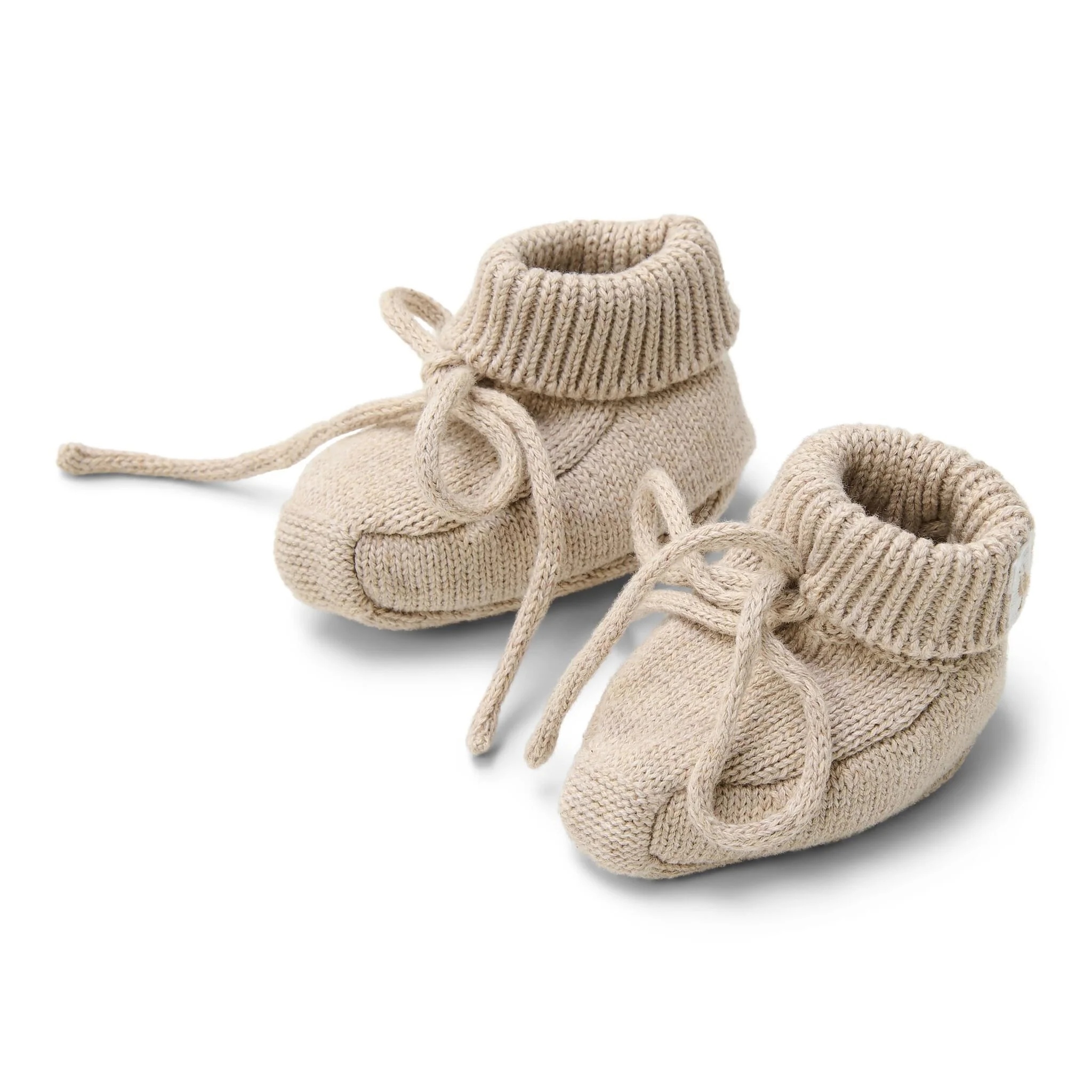 Little Dutch Gebreide Slofjes Nb Unisex Soft Beige Melee - 44-56