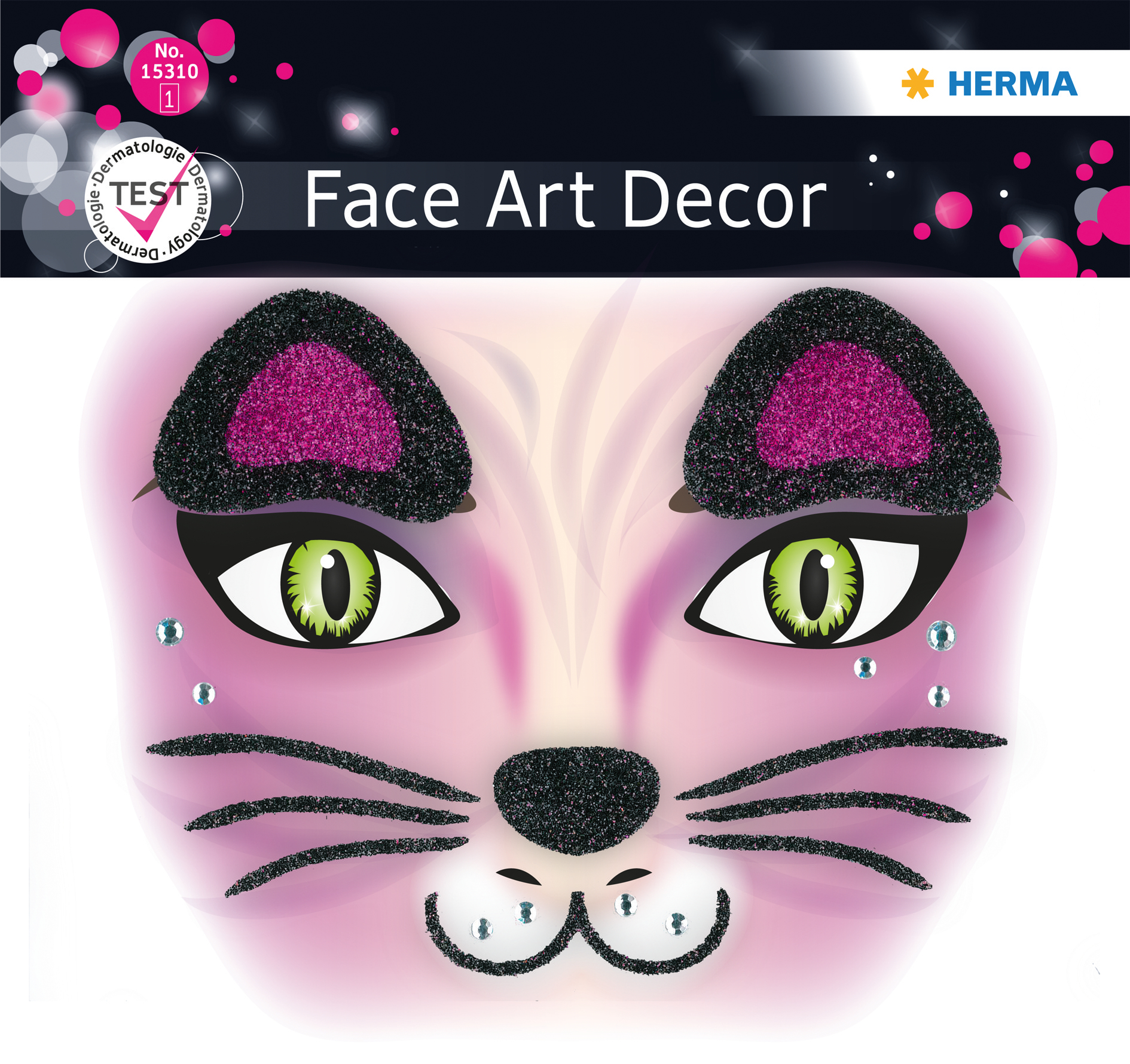 Herma Face Art Sticker Deco Pink Art