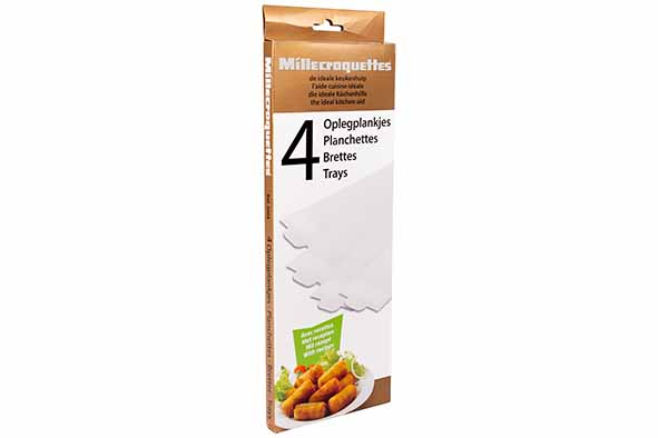 Millecroquettes Oplegplankje set 4 stuks voor Kroketmachine