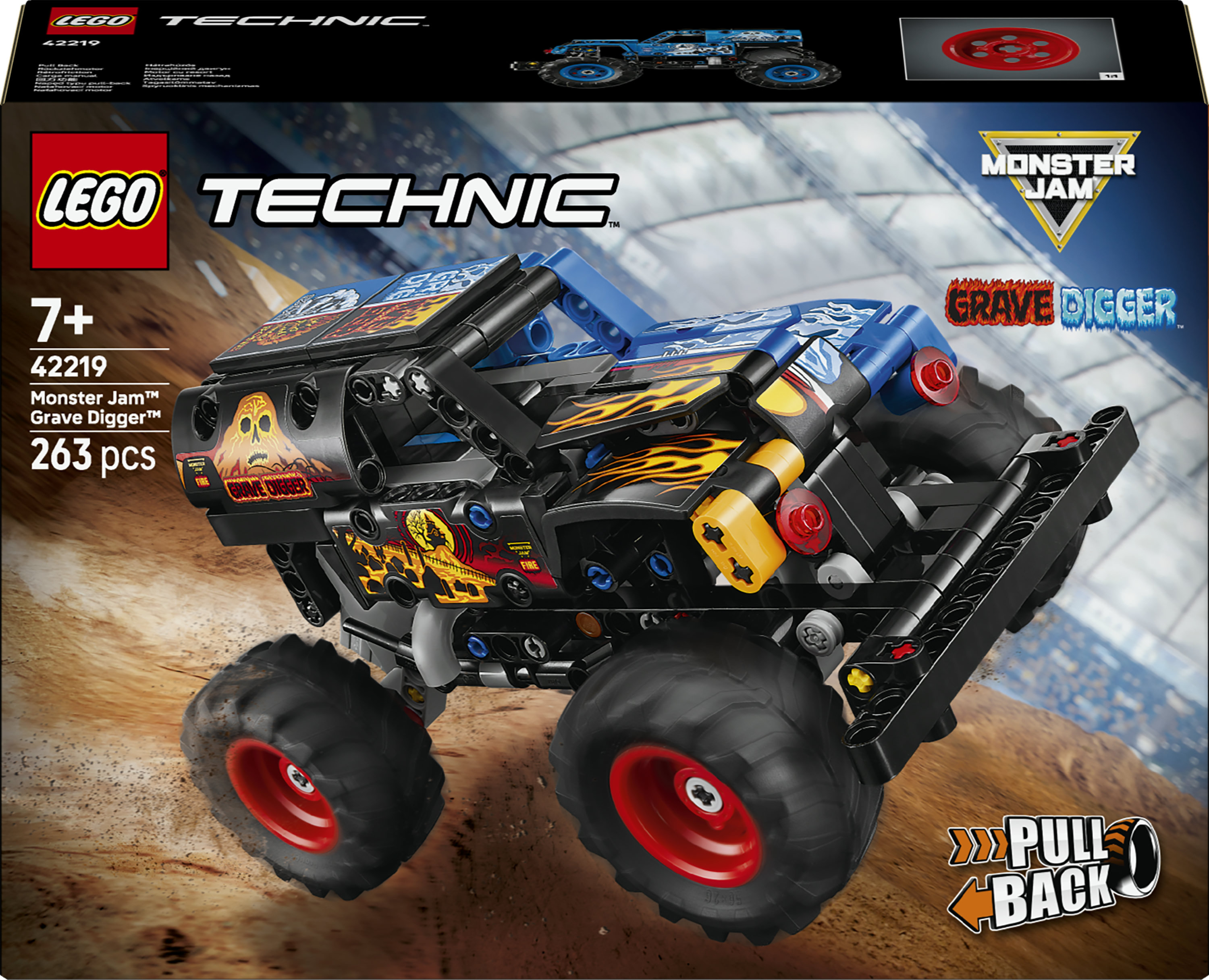 Lego Technic 42219 Monster Jam # Grave Digger # vuur en ijs