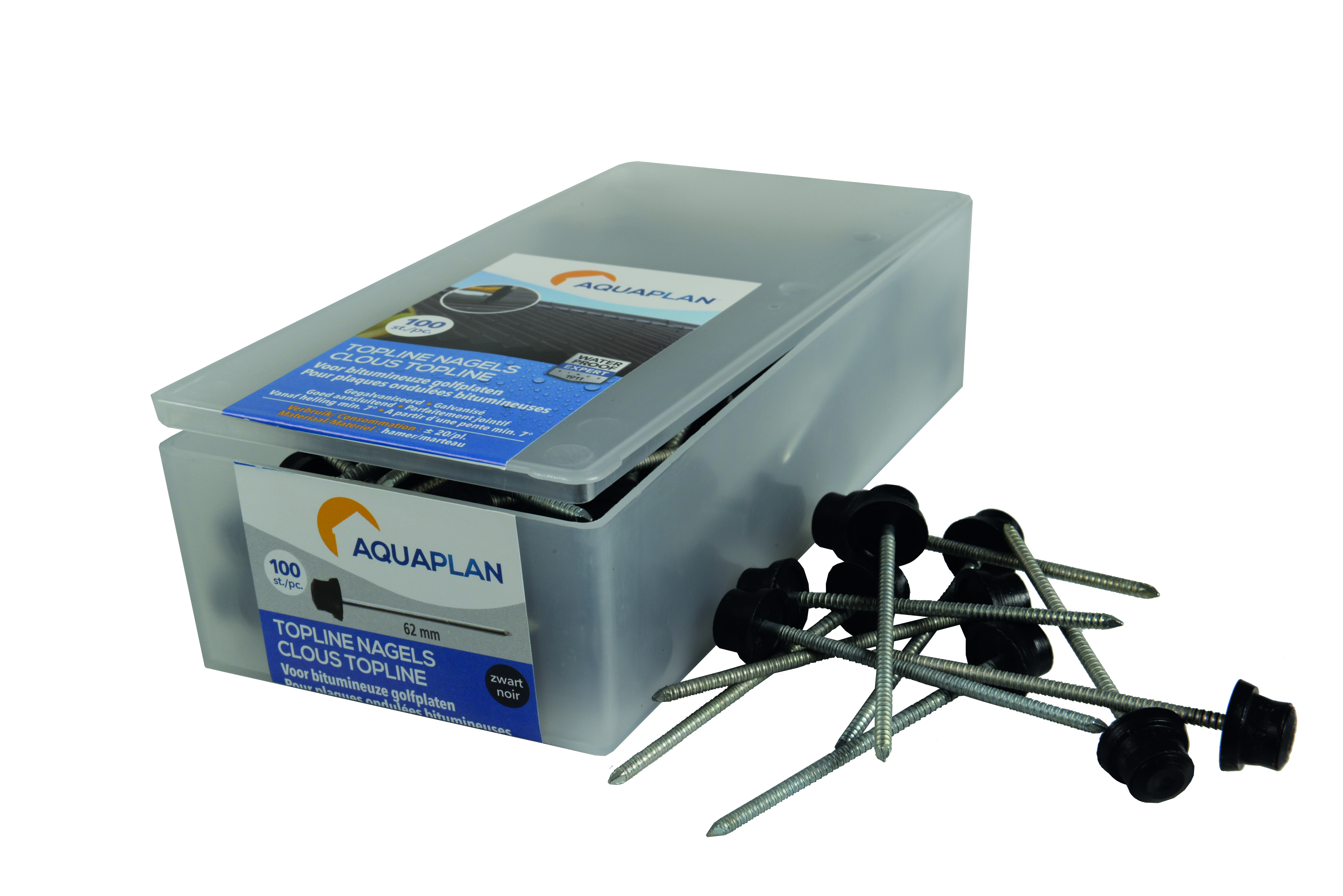 Aquaplan Topline Nagels Zwart 100 stuks