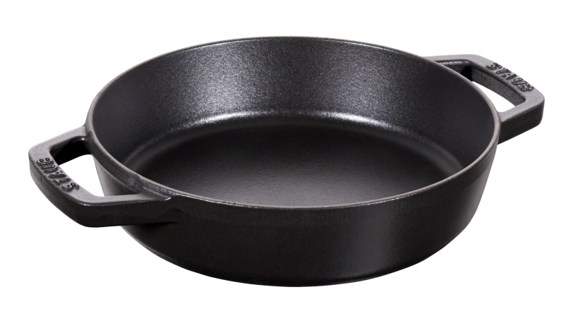 Staub Paellapan Zwart 20cm met 2 Handgrepen - Gietijzer - alle Vuren