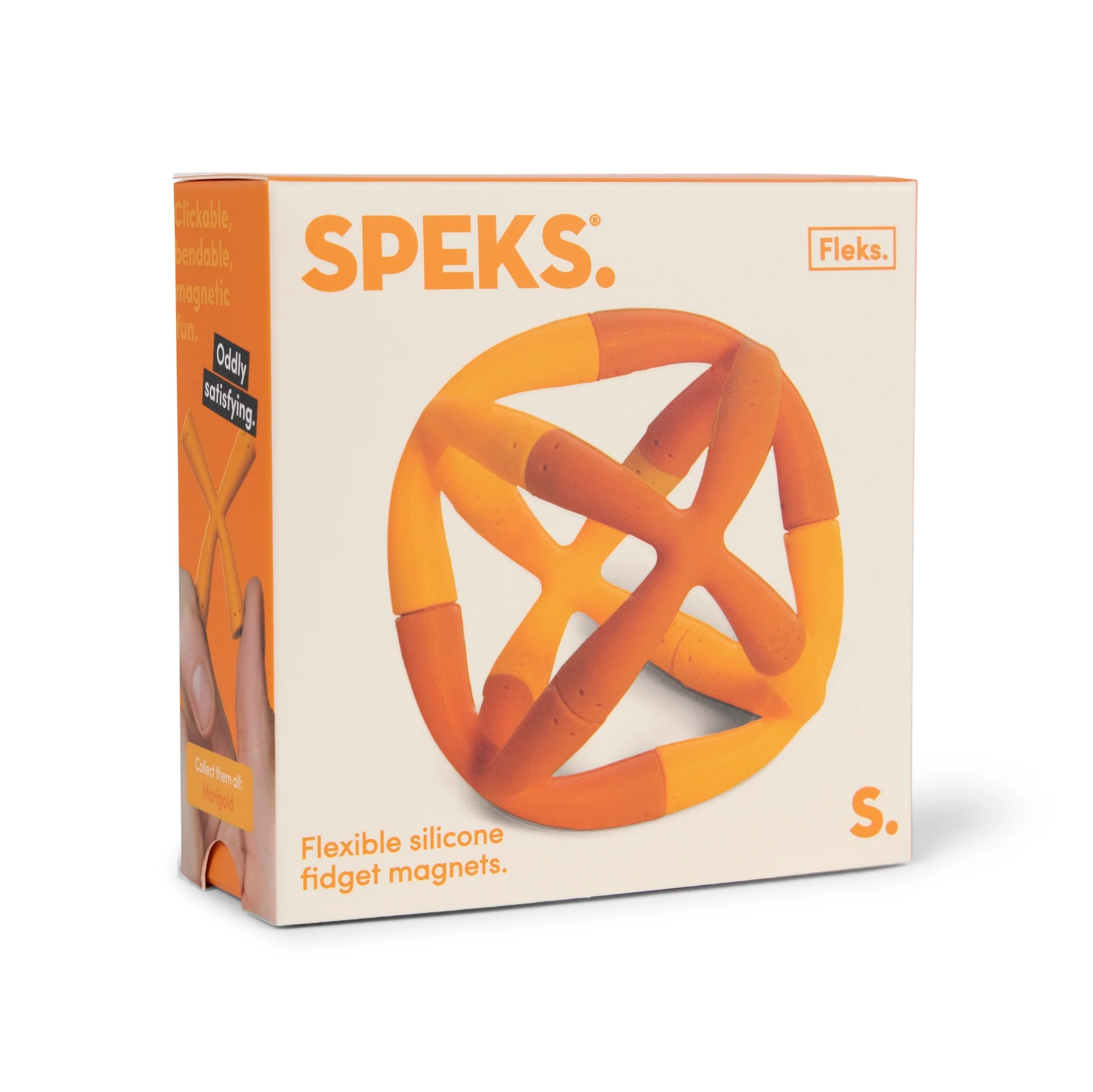 Speks Fleks Flexible Silicone Fidget Magnets Marigold - 9.3x9.3x3.7 cm