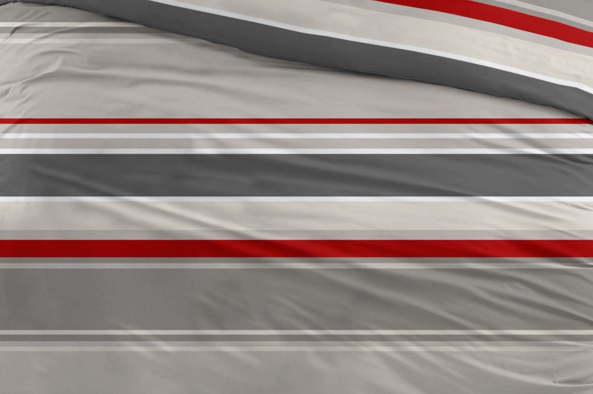 Cottons Lakenset Basha 240x300 cm Katoen Rood - Grijs