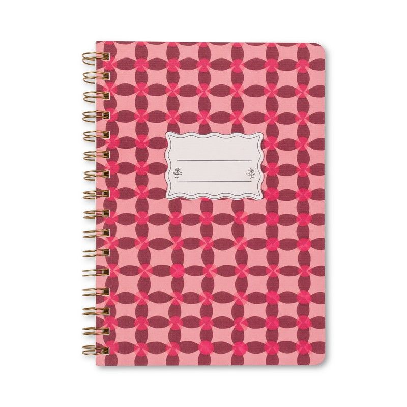 Designworks Ink Notebook Tulip A5 Twin Wire - Pinwheel Pink - 21x17.3 cm