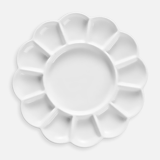 Meeden Schilderspalet Rond Porselein 20cm - 12 Vakjes