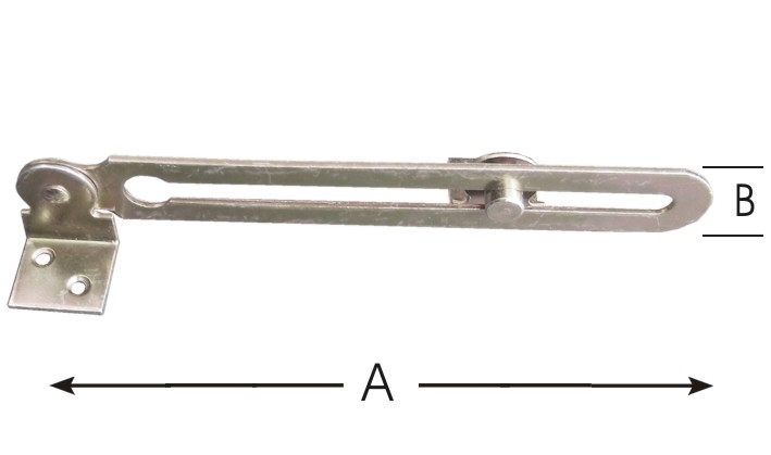 Pacostar Valraamschuif met Glijbeugel Geel verzinkt 190 mm 2 stuks