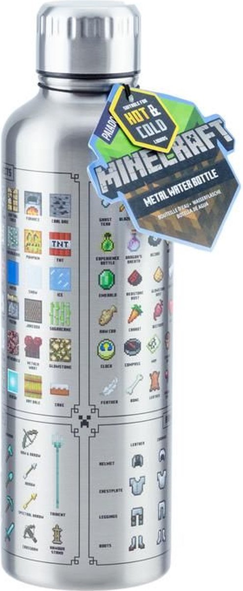 Minecraft Drinkfles RVS 500 ml