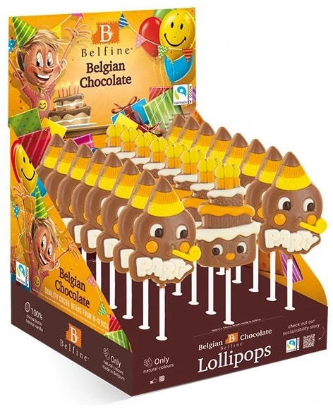 Belfine Chocoladelolly Yummy Party 25g
