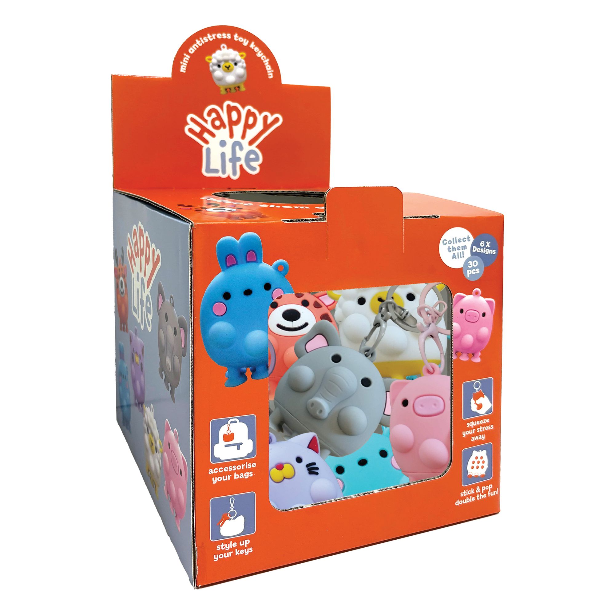 Happy Life Sleutelhanger Fidget assorti - prijs per stuk