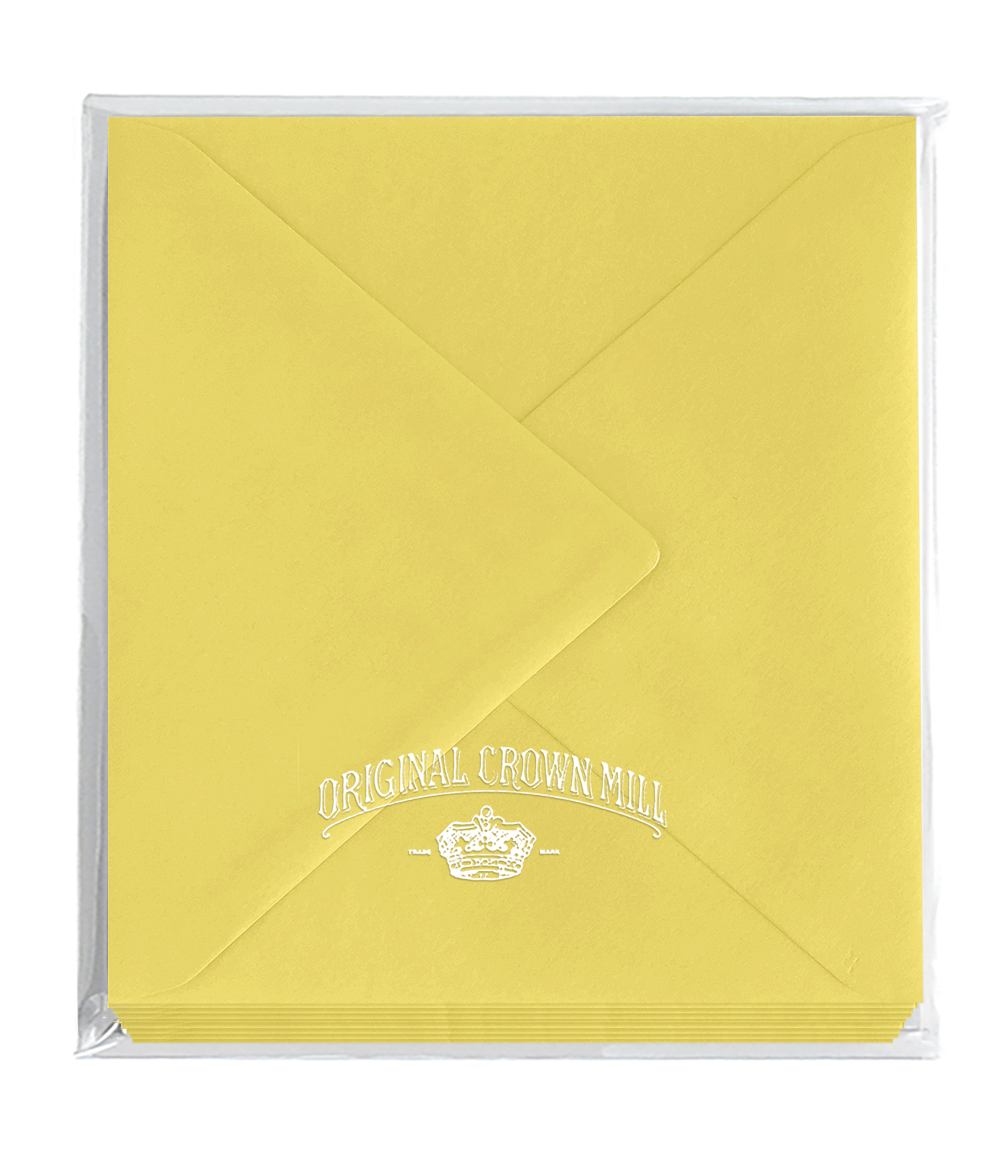 Original Crown Mill Cello Enveloppen 12.5x14 cm - 10 stuks - Velijn Zonnegeel