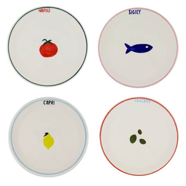 Atelier Pistache Plat Bord Dolce Far Niente Italian 22cm - Keramiek - assorti - prijs per stuk
