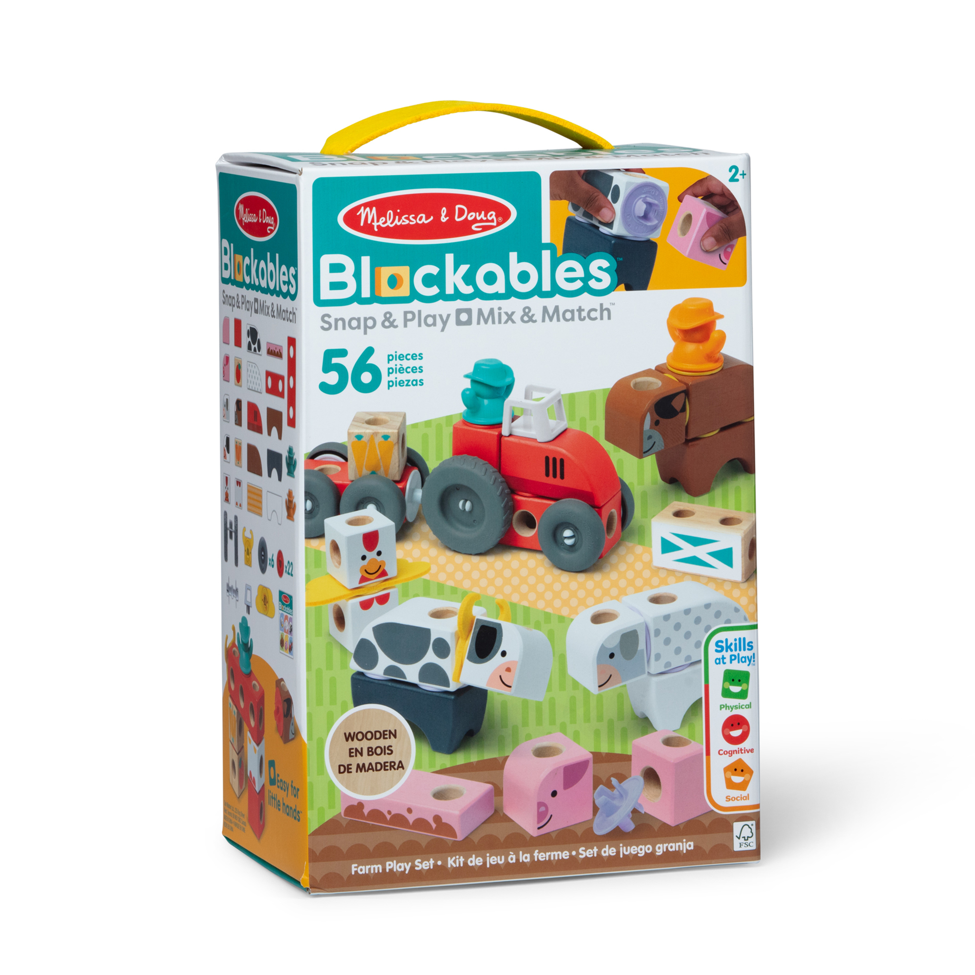 Melissa & Doug - Blockables Farm Playset Set 56 Delig