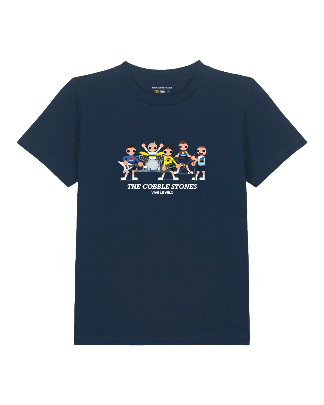 Vive le Vélo T-shirt Kids Km The Cobble Stone Regular Fit French Navy - 12 jaar