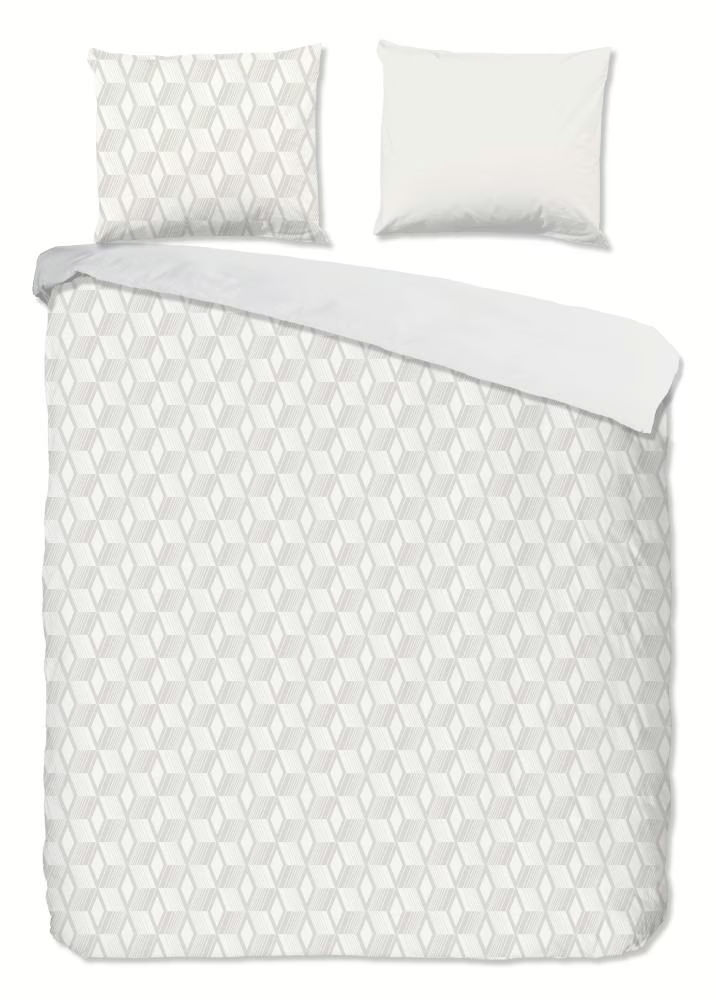 Pure Luxury Dekbedovertrekset Gouda Microvezel 200x220 cm Wit Zand
