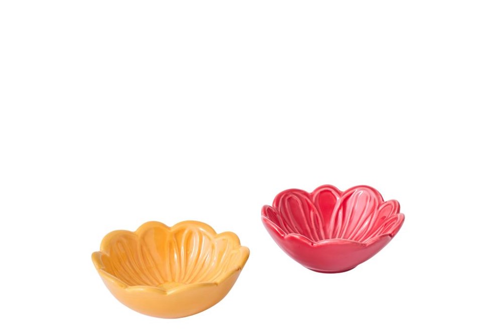 J-Line Schaaltje Bloem 10x4 cm - assorti - prijs per stuk