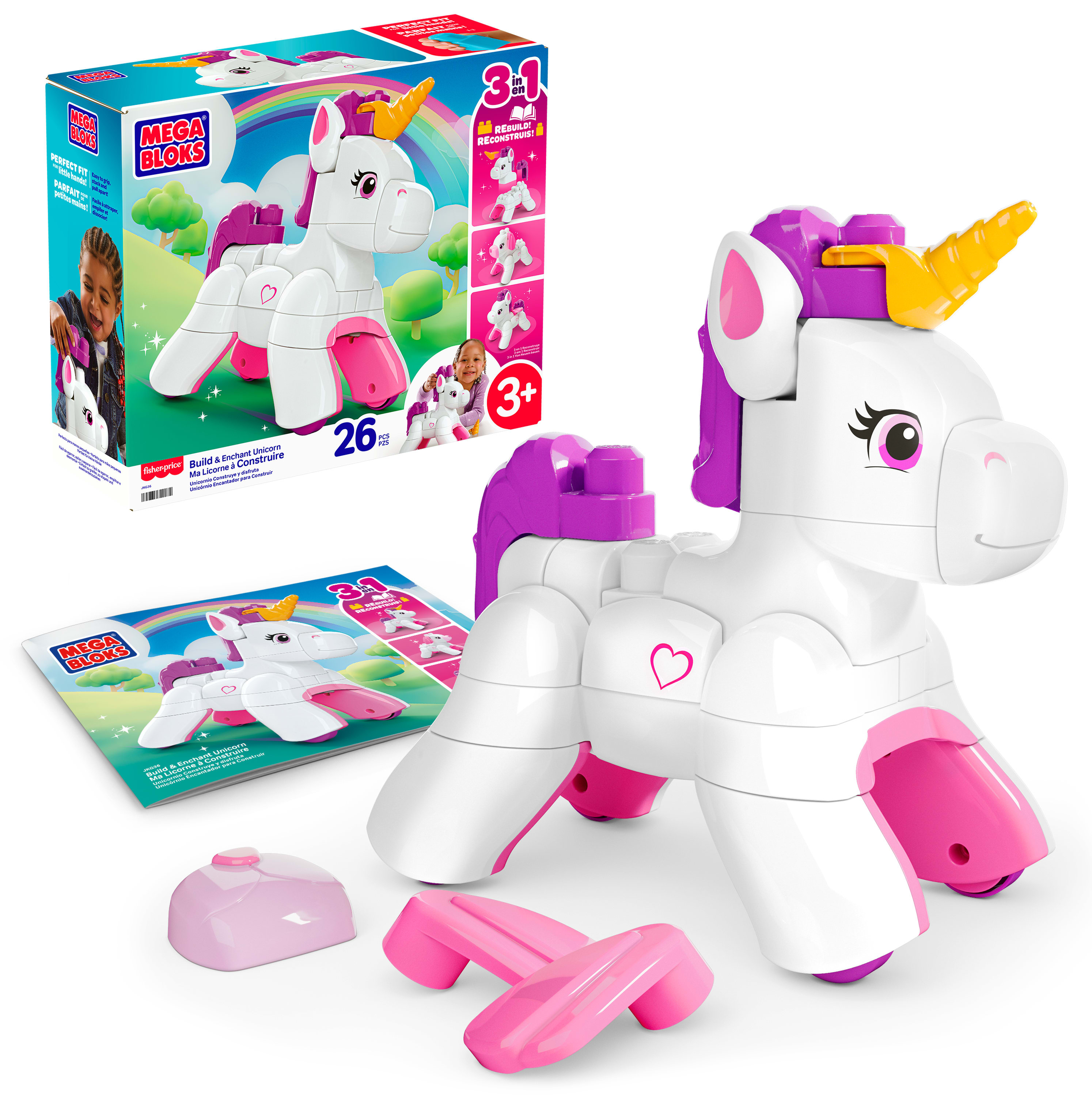 Mega Bloks Build & Enchant Unicorn, Eenhoorn 26 delig