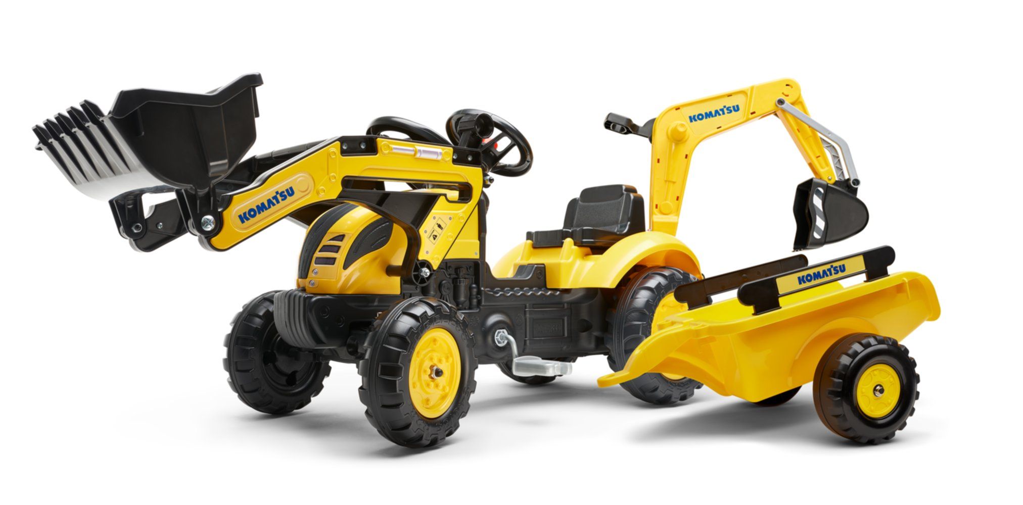 Falk Komatsu Tractor met Voorlader en en Aanhangwagen, 3-7 jaar