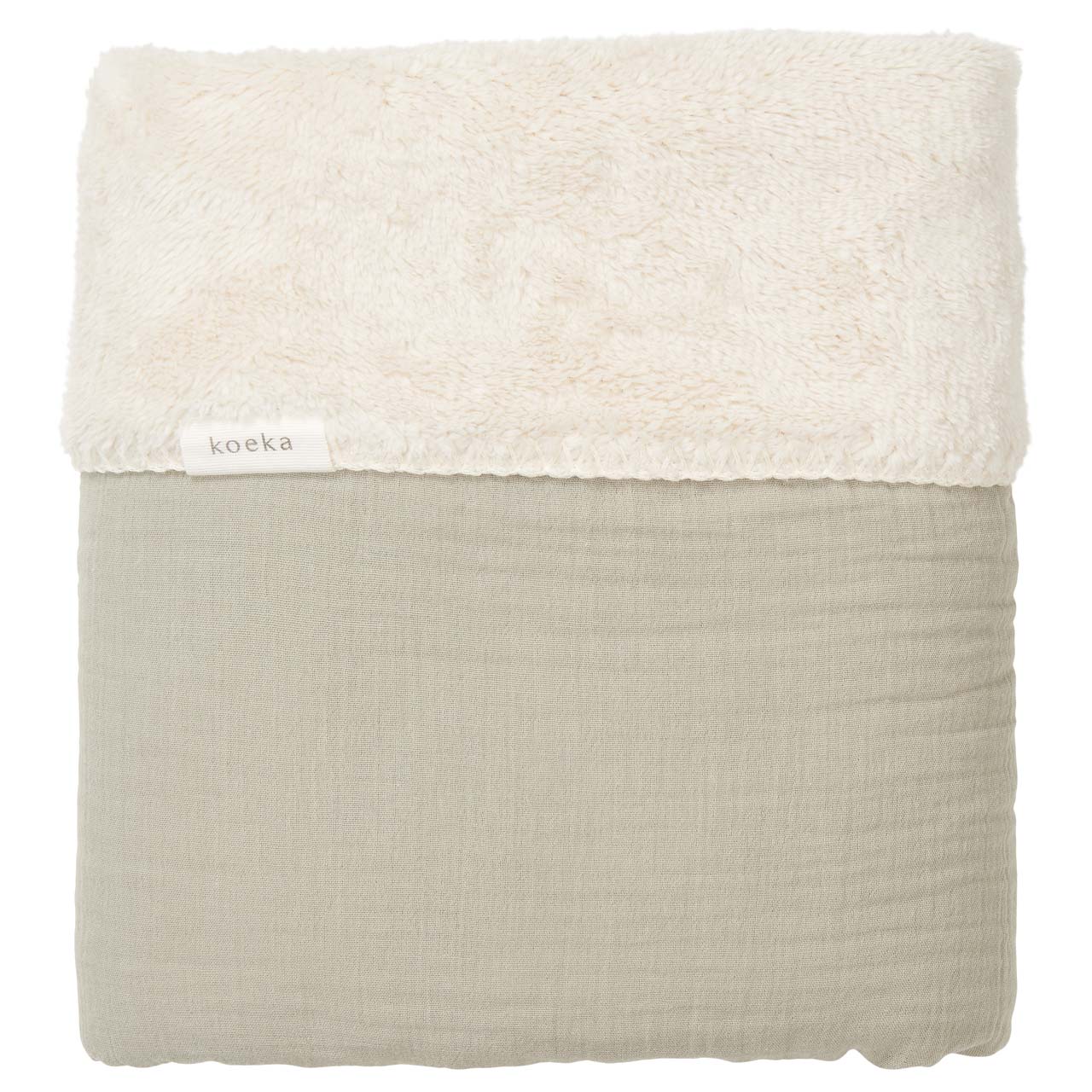 Koeka Deken Bed Faro Teddy Reversible Sage 100x150 cm