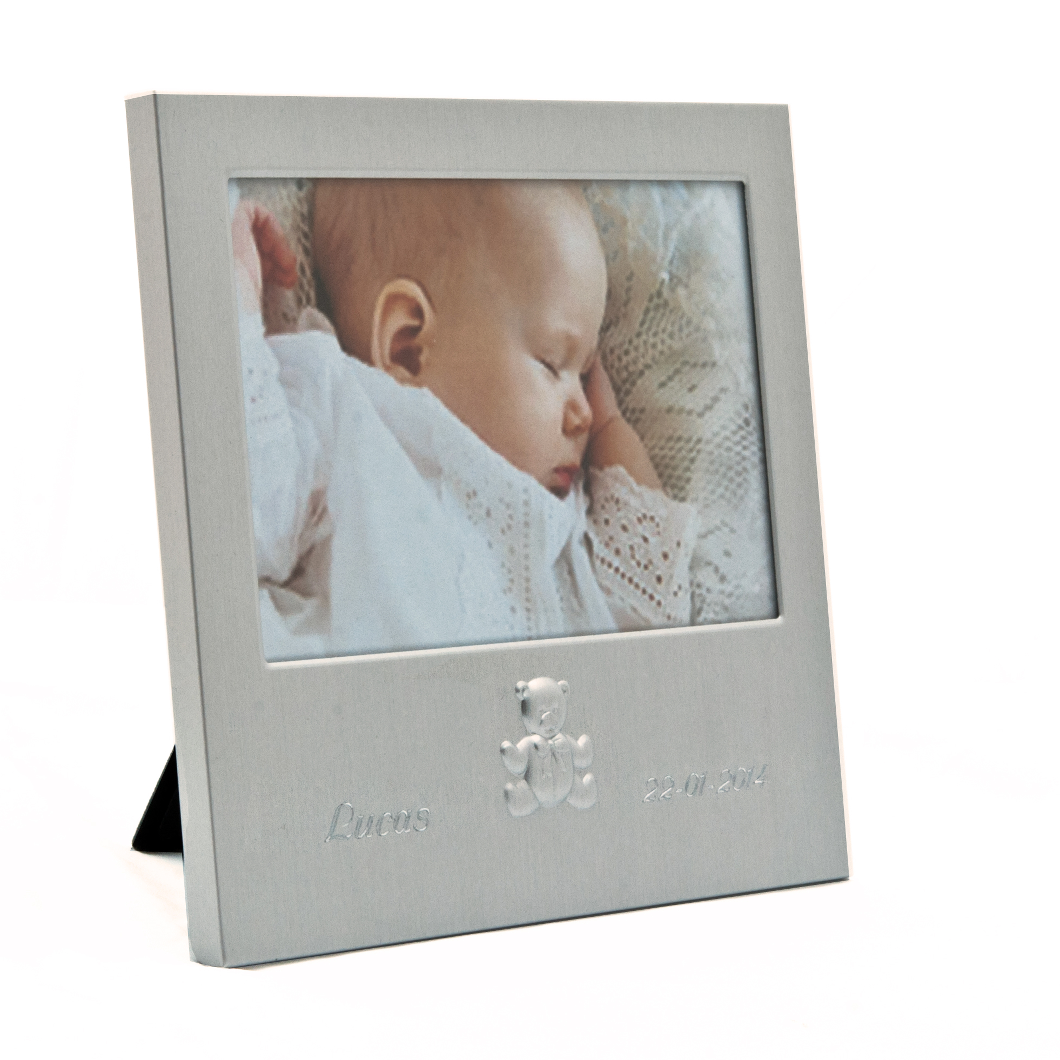 Fotokader Beer Aluminium met Naam 16x17 cm - Foto 10x15 cm