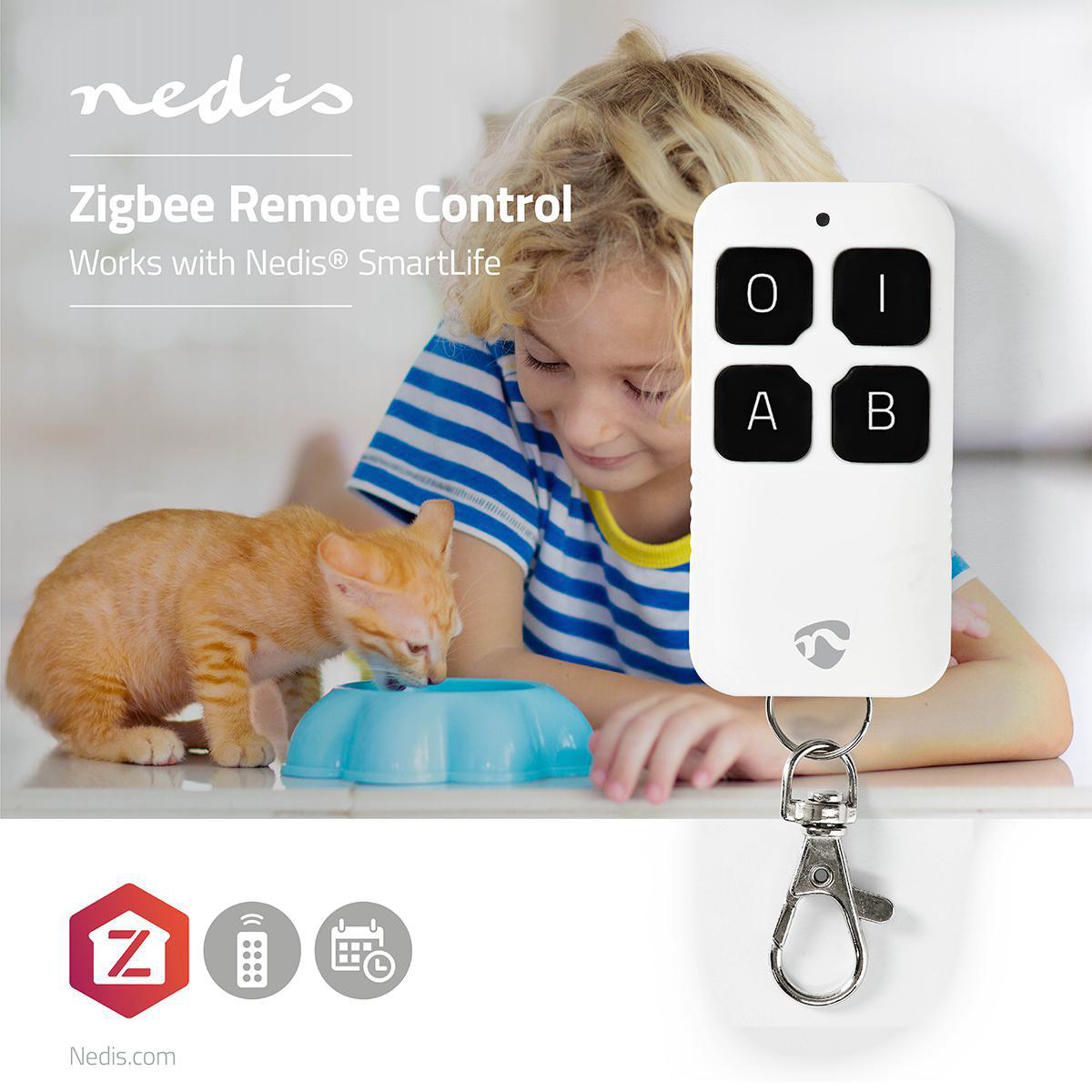 Nedis smart afstandsbediening met batterijen 4 knoppen
