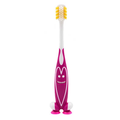 Better Toothbrush Tandenborstel Kids Happy Face Roze