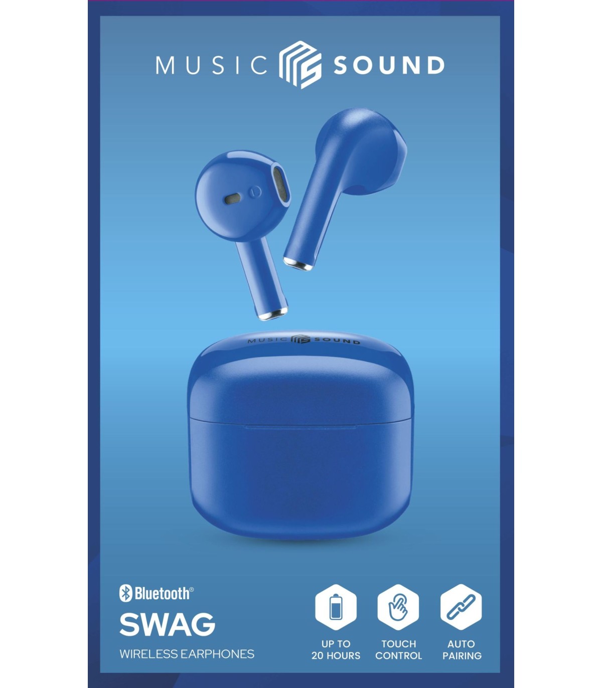 Music Sound In-ear TWS Swag, BT, blauw
