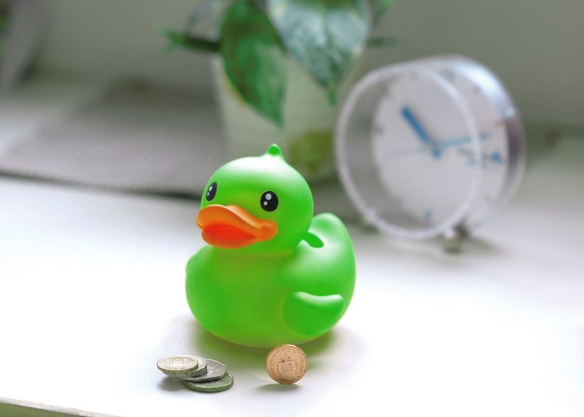 BDuck Spaarpot Groen - 9.5 cm
