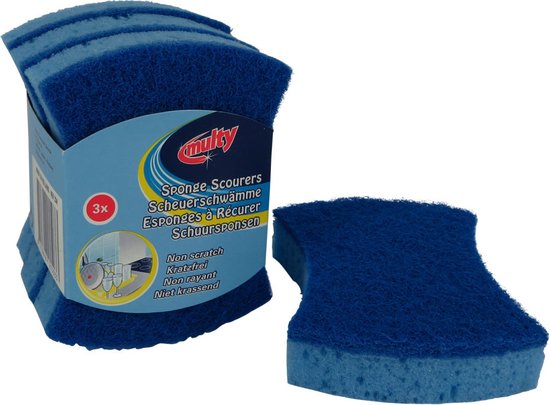 Multy Schuurspons Non-scratch Eco 3 stuks ref 368