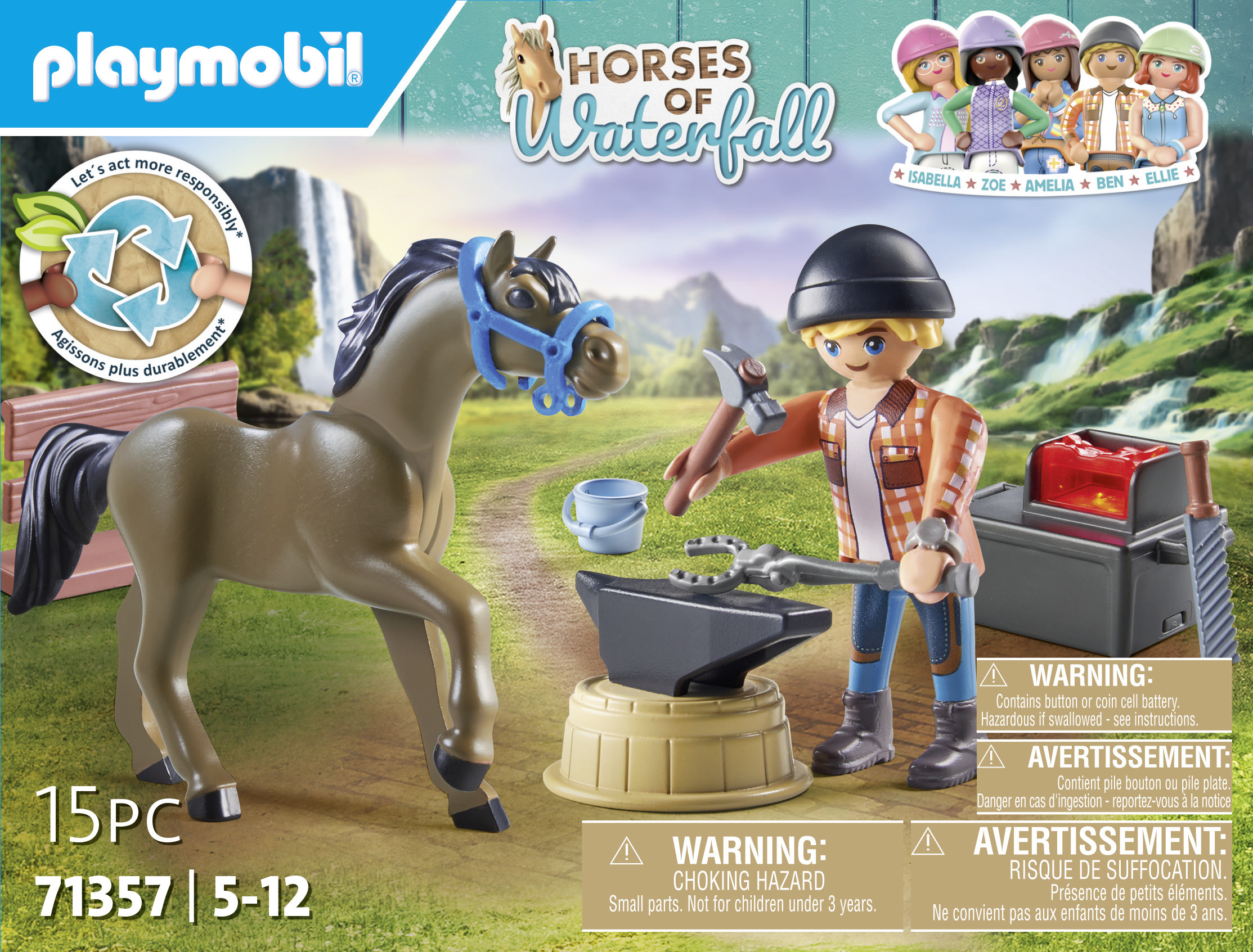 Playmobil 71357 World of Horses Hoefsmid: Ben & Achilles