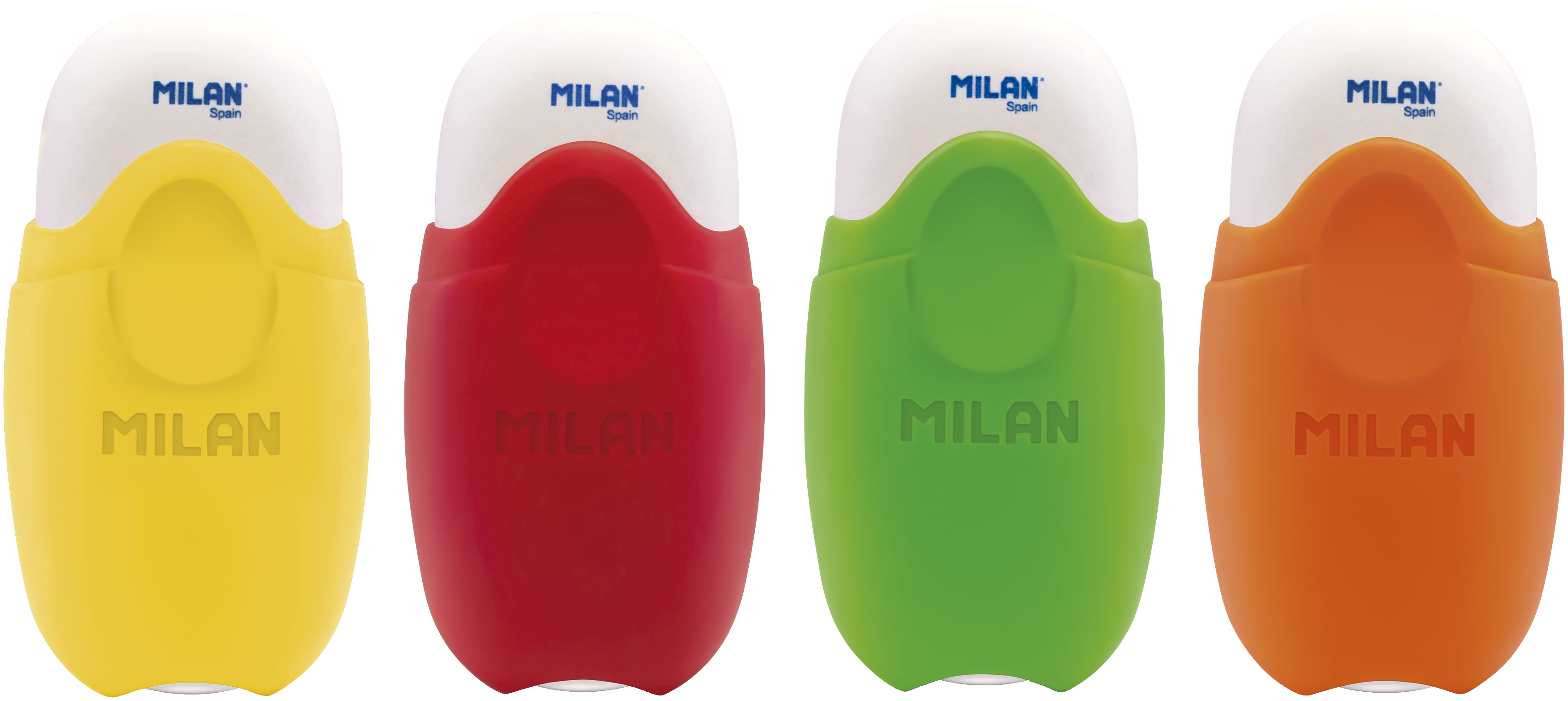 Milan Gom Ovaal Fluo in Etui assorti - Prijs per Stuk
