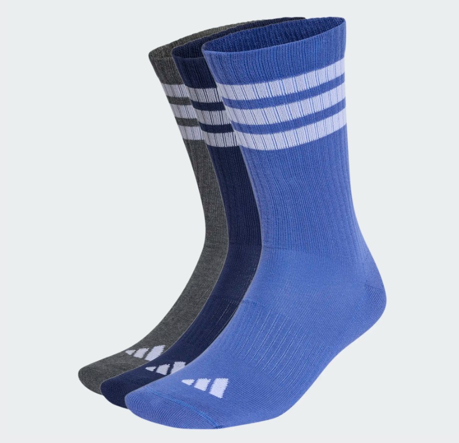 Adidas Sokken Adults Stripes 3 paar Blue Grey Marine