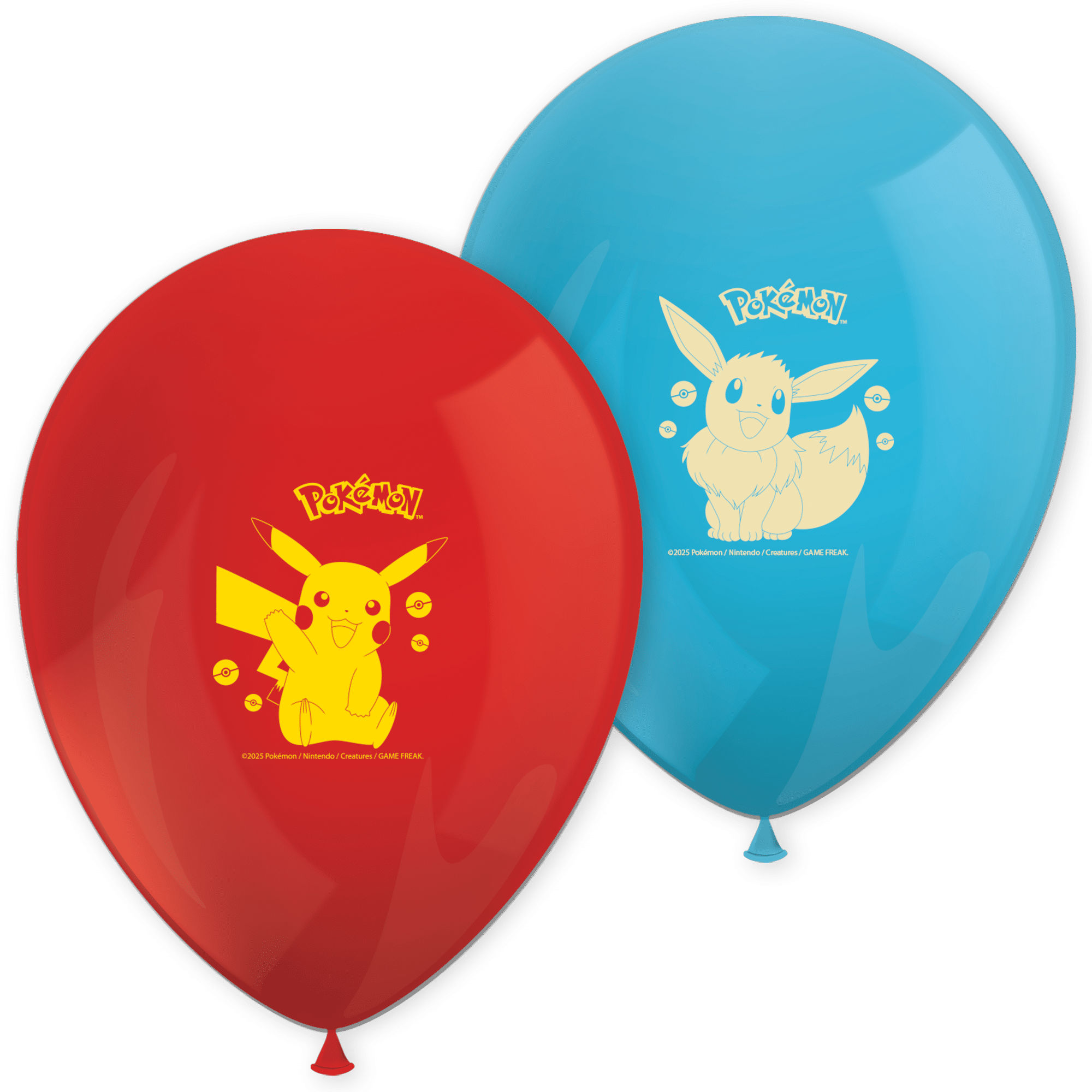 Pokemon Ballonnen Blauw-Rood 8 stuks