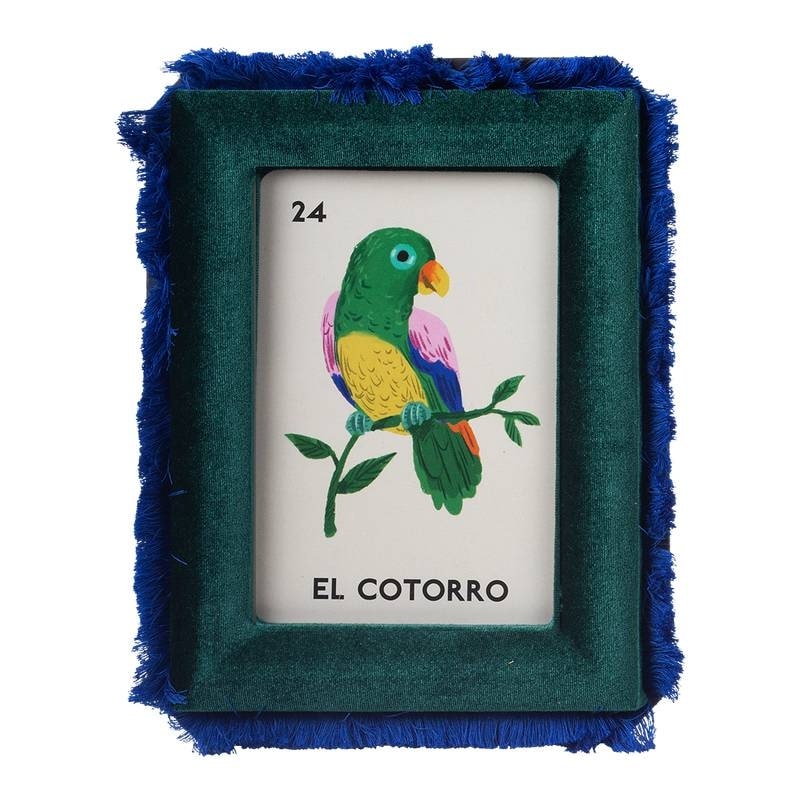 Kitsch Kitchen Fotokader Loteria Green 13x18 cm - Fluweel