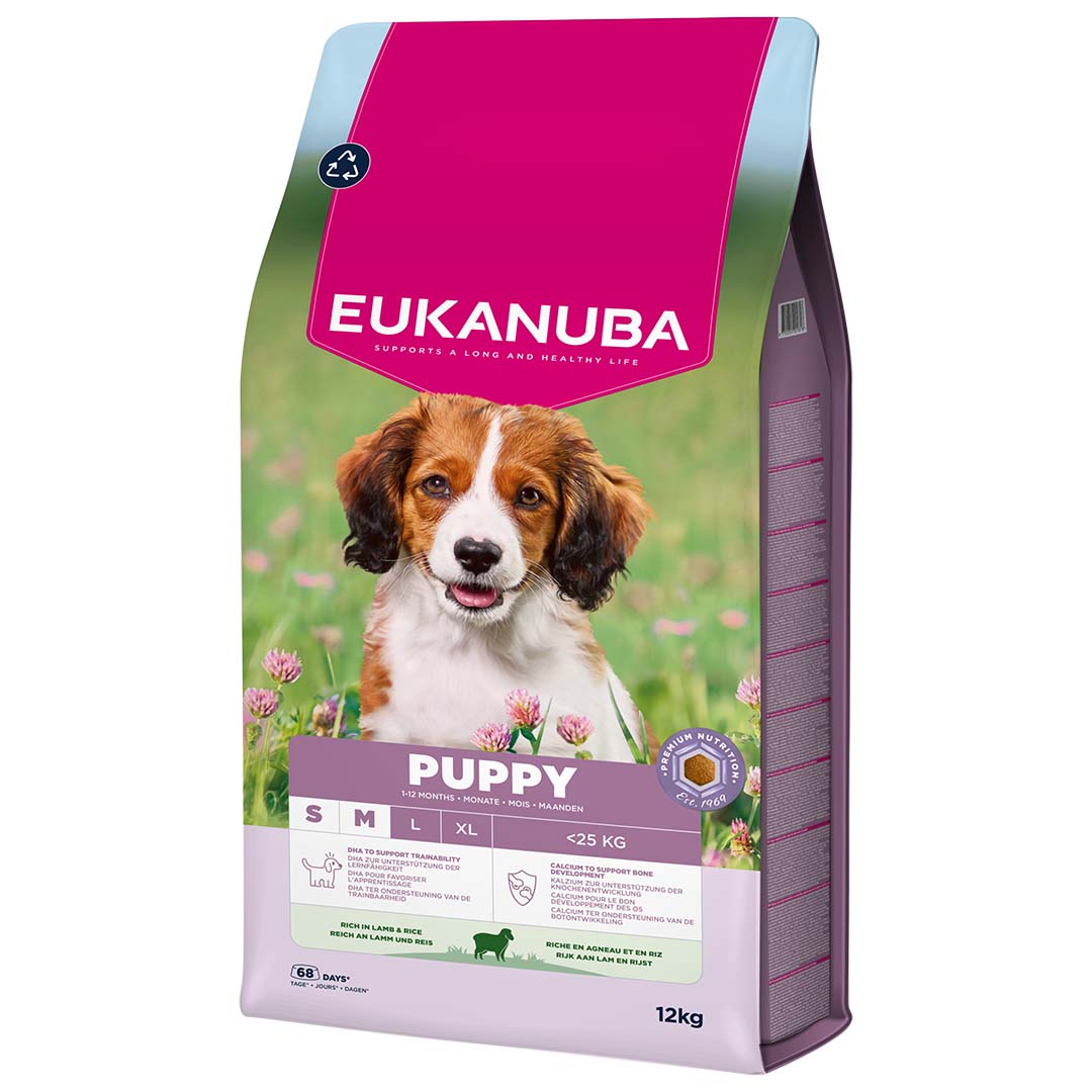 Eukanuba Hondenvoer Puppy Small & Medium Lam & Rijst 12 kg