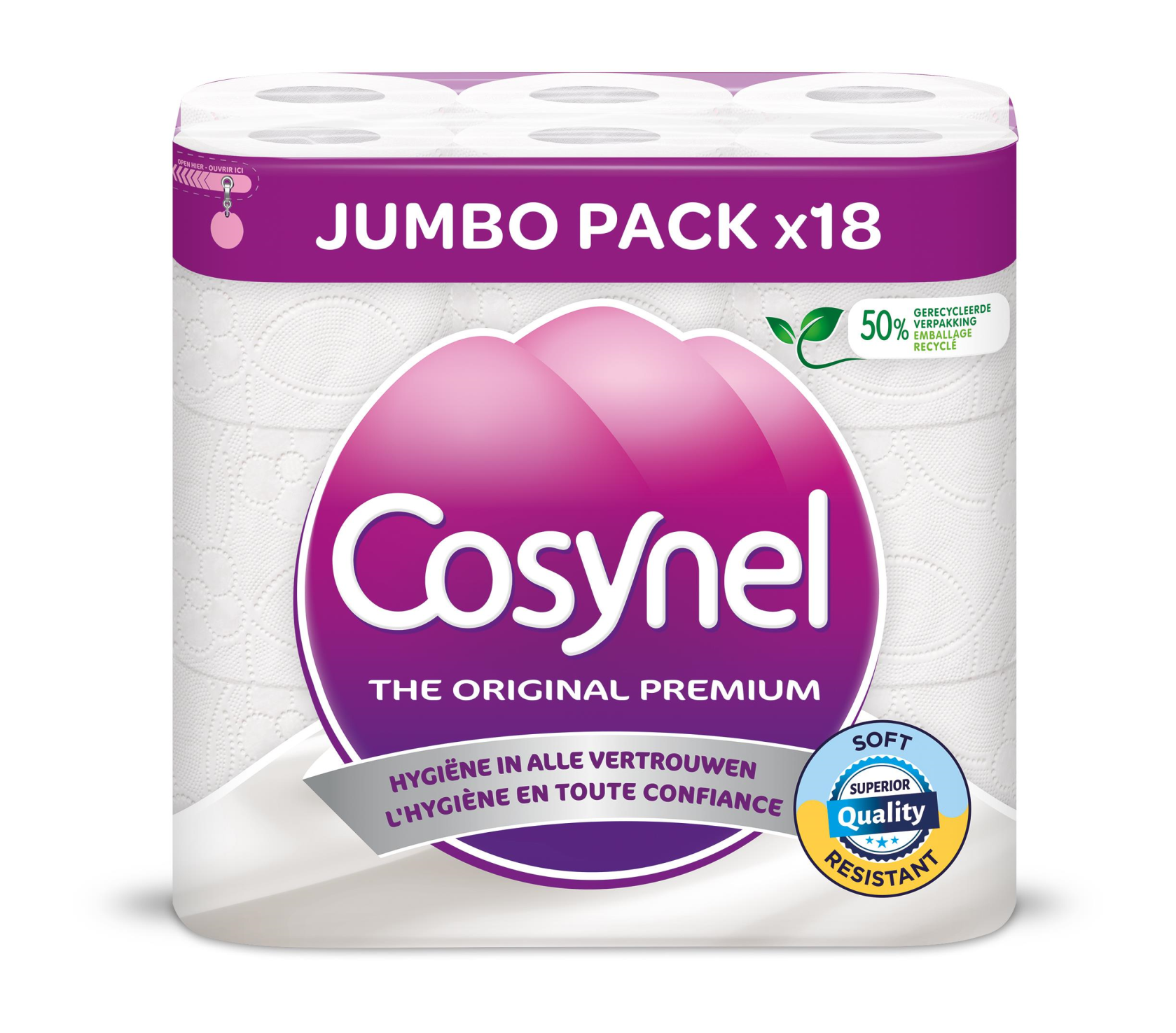 Cosynel Toiletpapier Premium Wit 3-laag 18 Rol