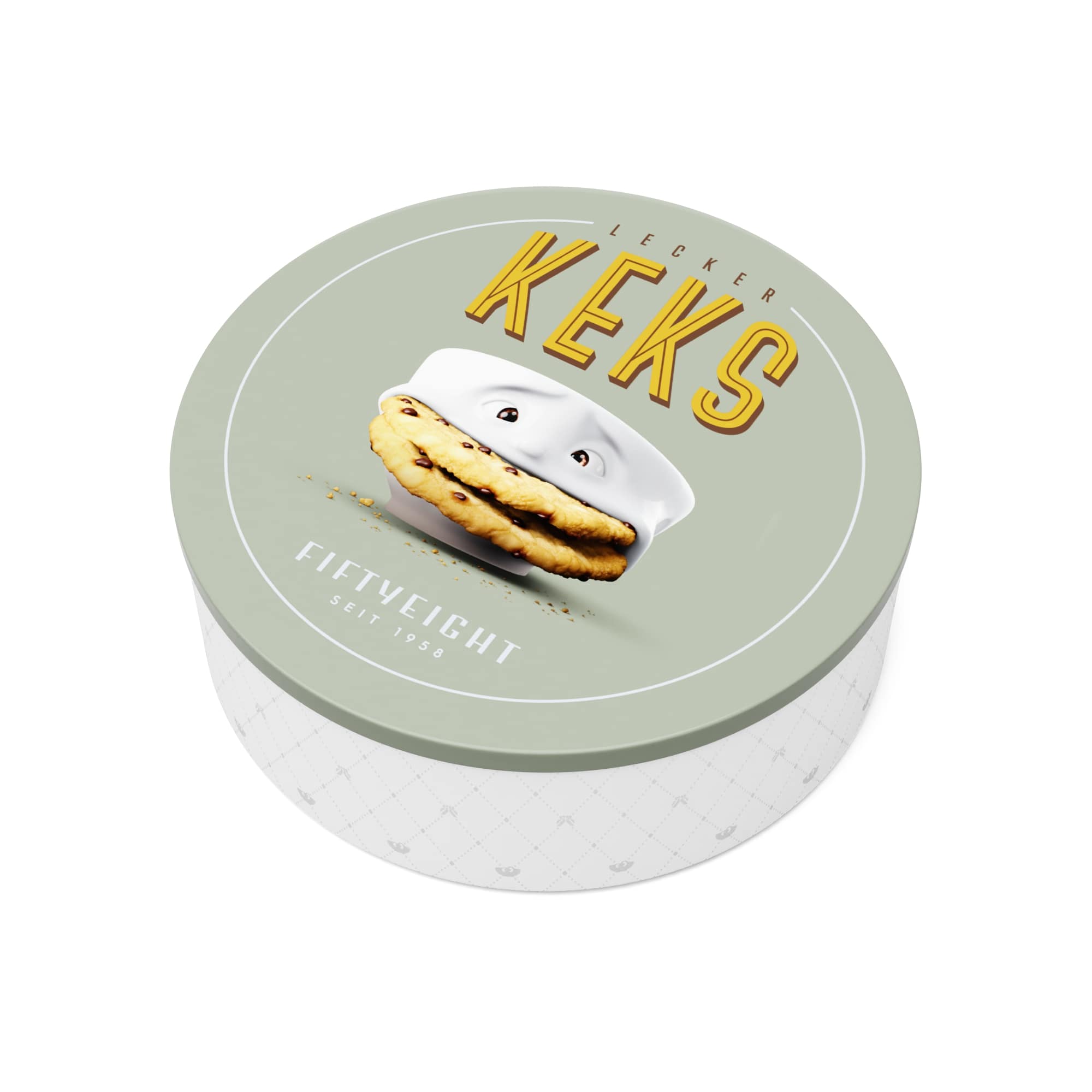 Tassen Voorraaddoos Delicious Biscuit 7x22 cm - Tinnen Doos - 2.5l