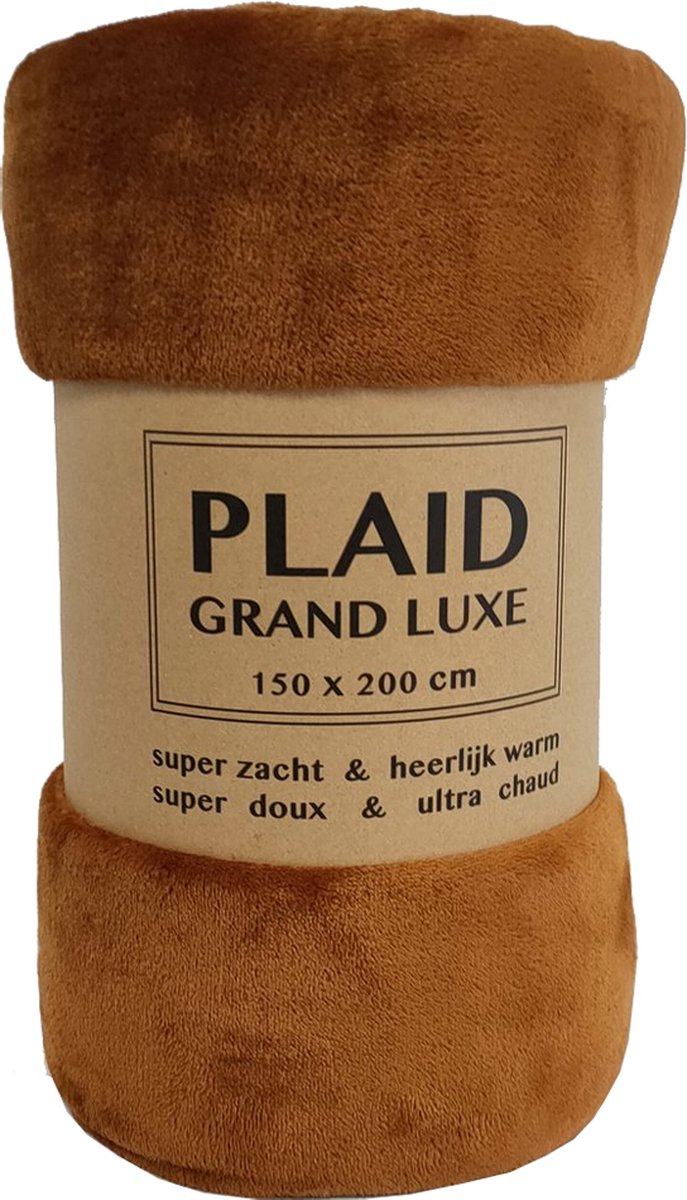 Plaid Grand Luxe Microfibre Whisky 150x200 cm 280 g/m2