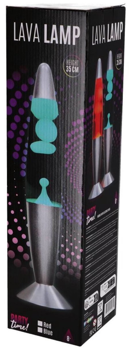 Lavalamp met adaptor, 35x9 cm 